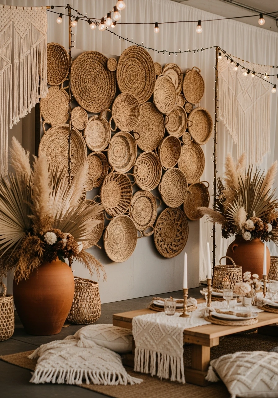 Woven Wall Baskets - 40 Must-Have Boho Party Decorations for Every Host