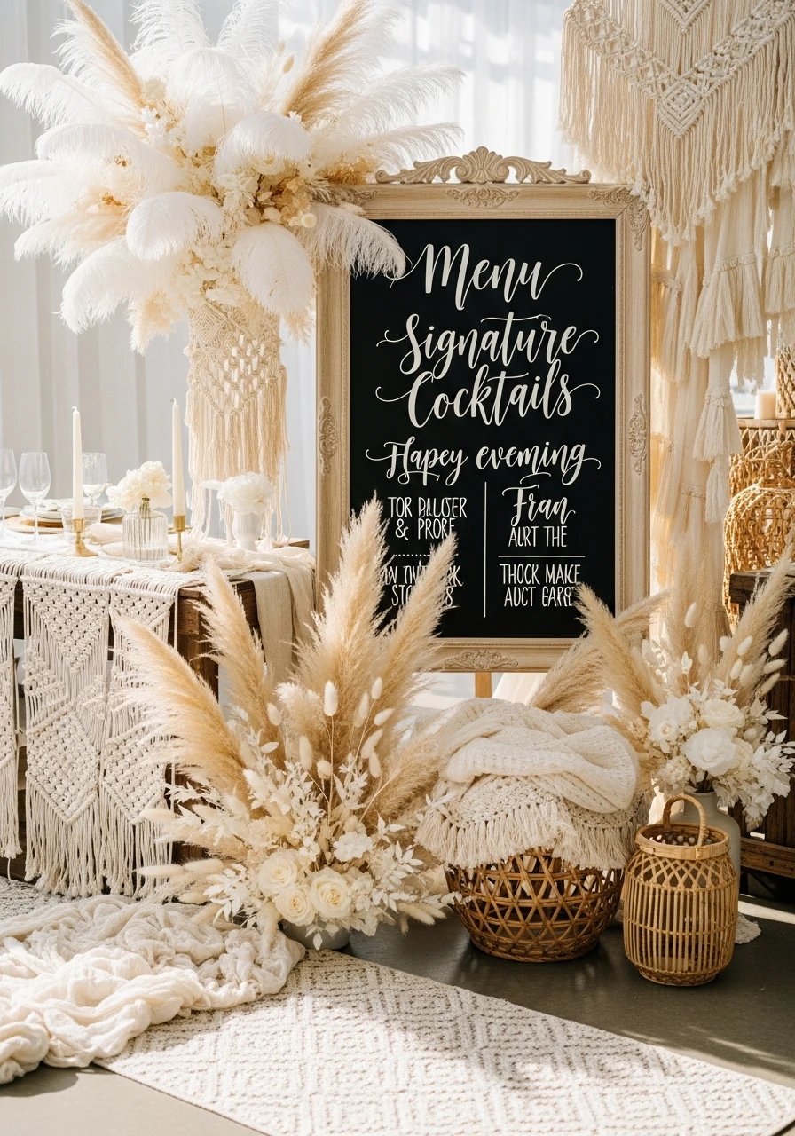 Chalkboard Menu Sign - 40 Must-Have Boho Party Decorations for Every Host