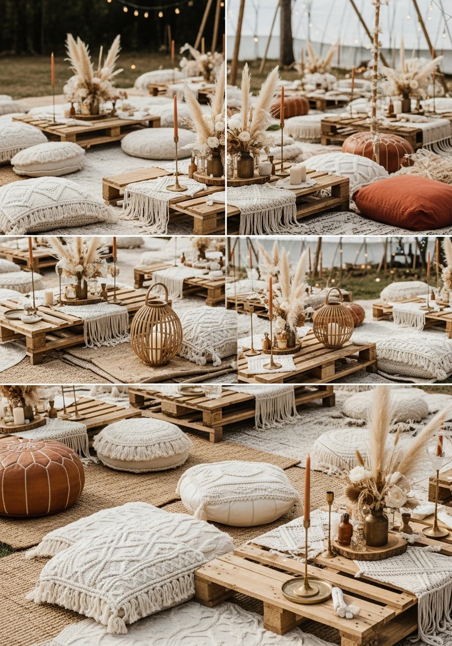 Low Seating Areas - 40 Must-Have Boho Party Decorations for Every Host