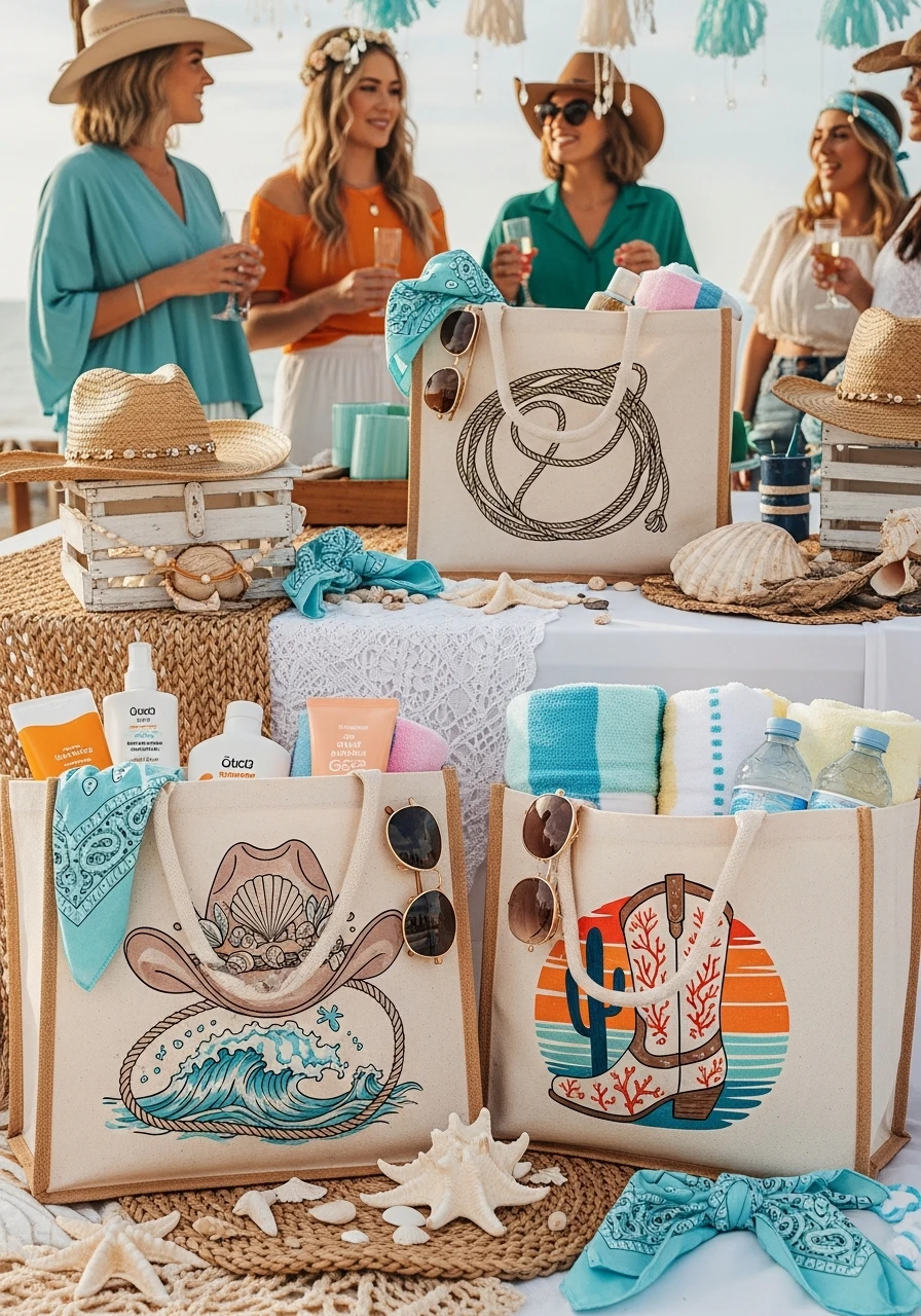 Custom Beach Tote Bags - Coastal Cowgirl Bachelorette Ideas: Your Ultimate Guide