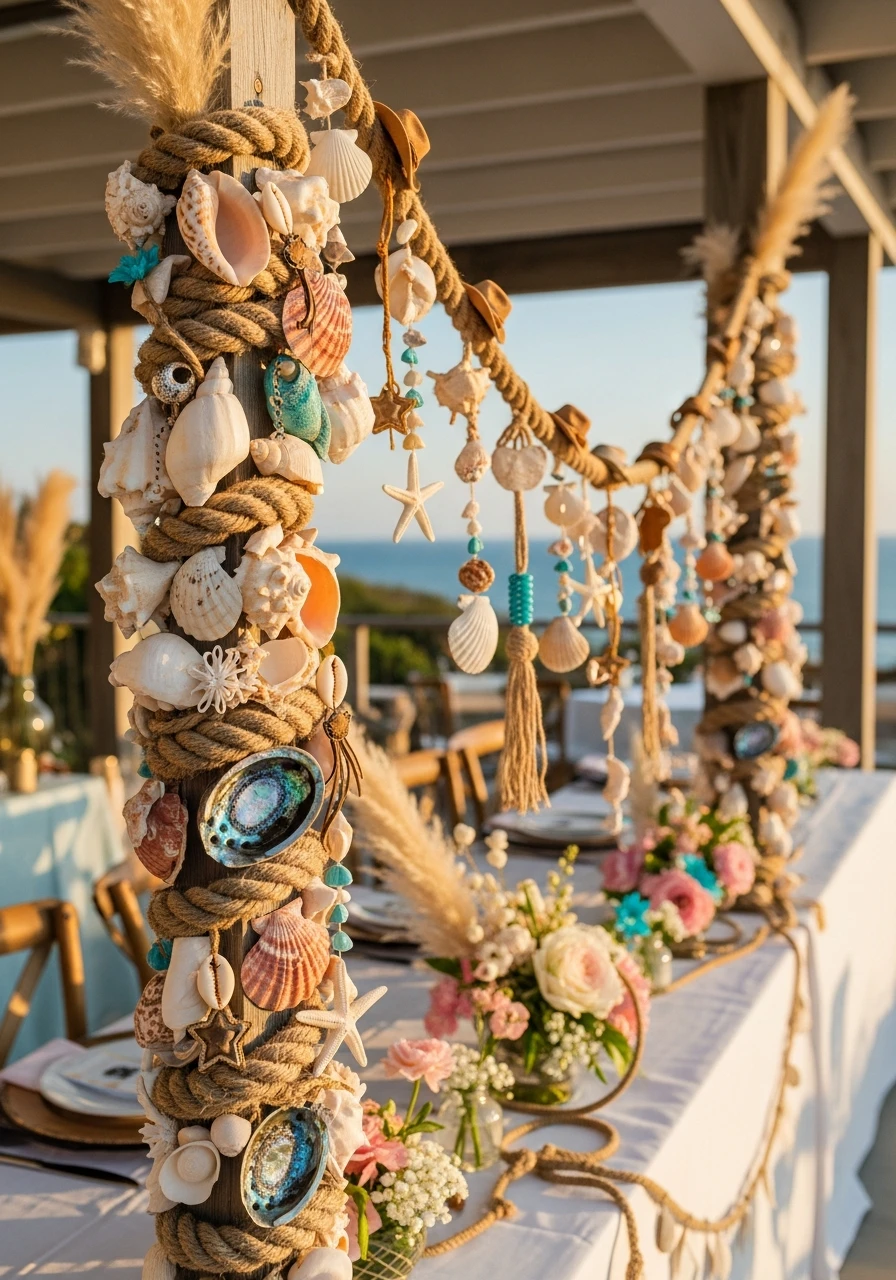 Rope & Shell Garlands - Coastal Cowgirl Bachelorette Ideas: Your Ultimate Guide
