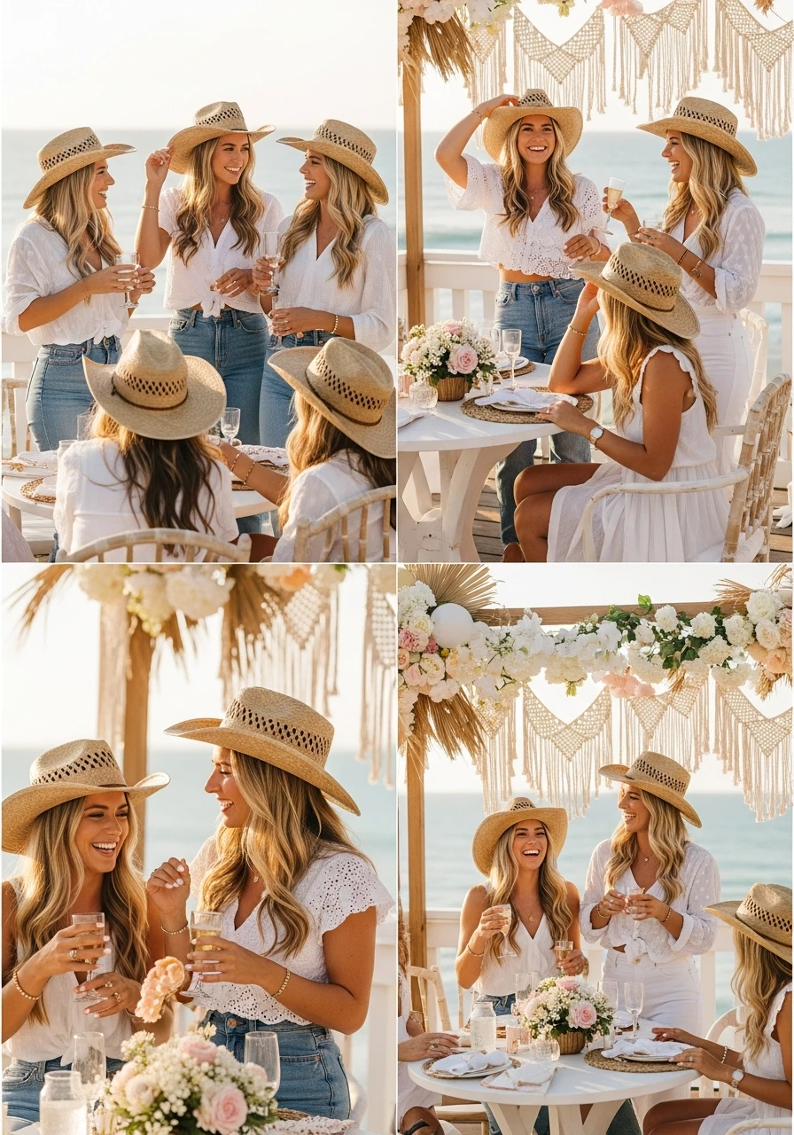 Matching Straw Cowboy Hats - Coastal Cowgirl Bachelorette Ideas: Your Ultimate Guide