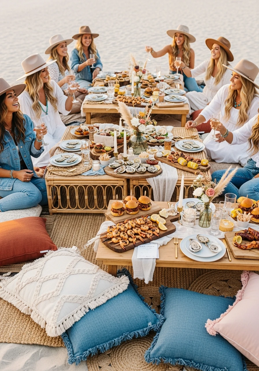 Themed Beach Picnic - Coastal Cowgirl Bachelorette Ideas: Your Ultimate Guide