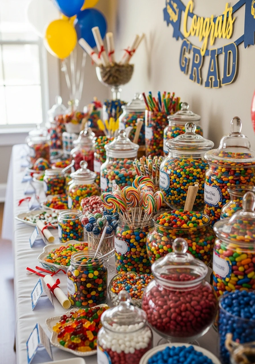 Graduation Candy Buffet - College Graduation Party Ideas