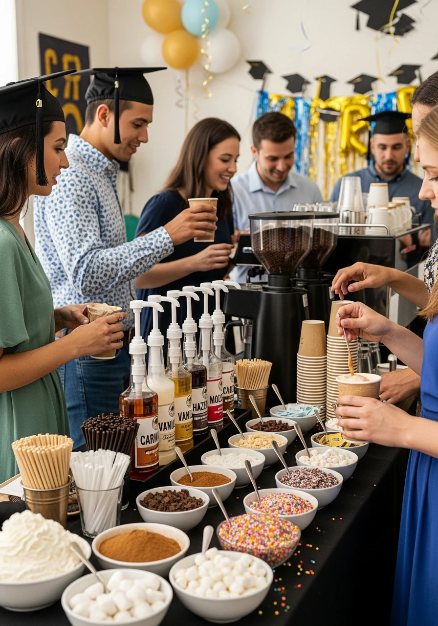 Coffee Bar College Style - College Graduation Party Ideas