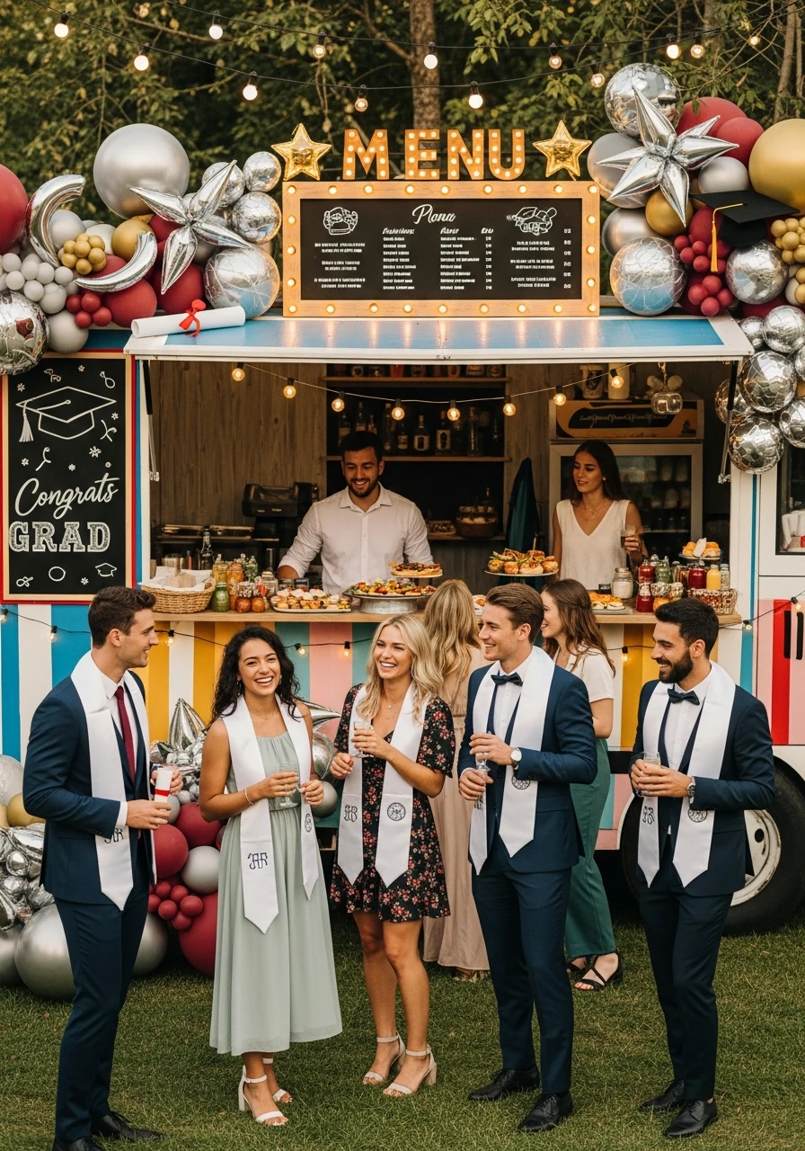 Food Truck Style Menu - College Graduation Party Ideas