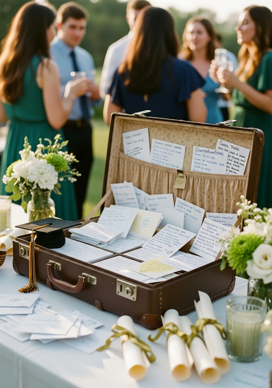 Travel Suitcase Guestbook - College Graduation Party Ideas