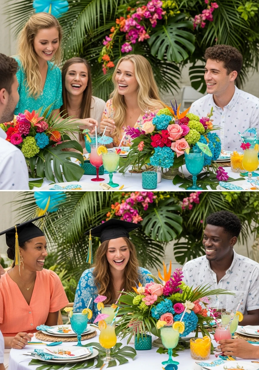 Tropical Paradise Grad - College Graduation Party Ideas