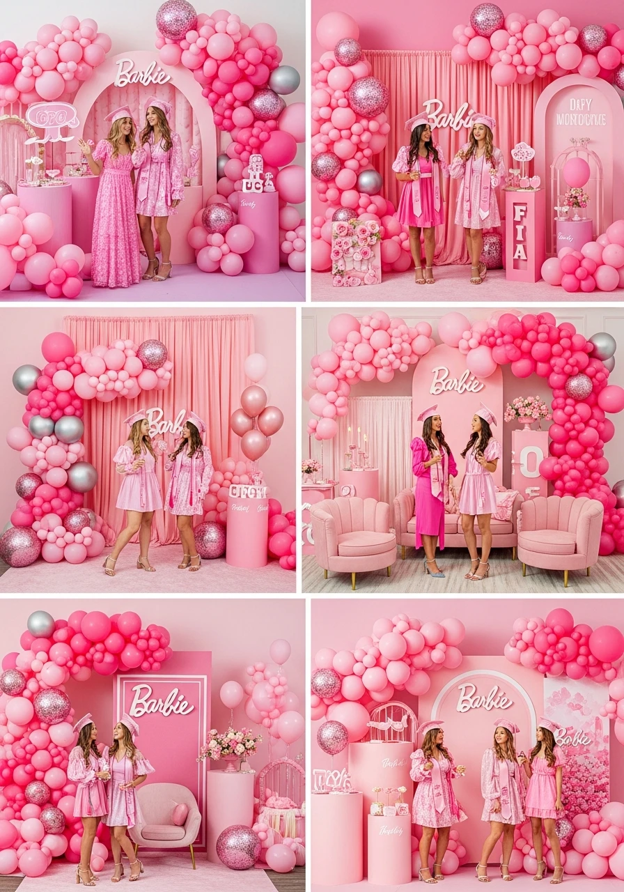 Pink Barbie-Inspired Grad - College Graduation Party Ideas