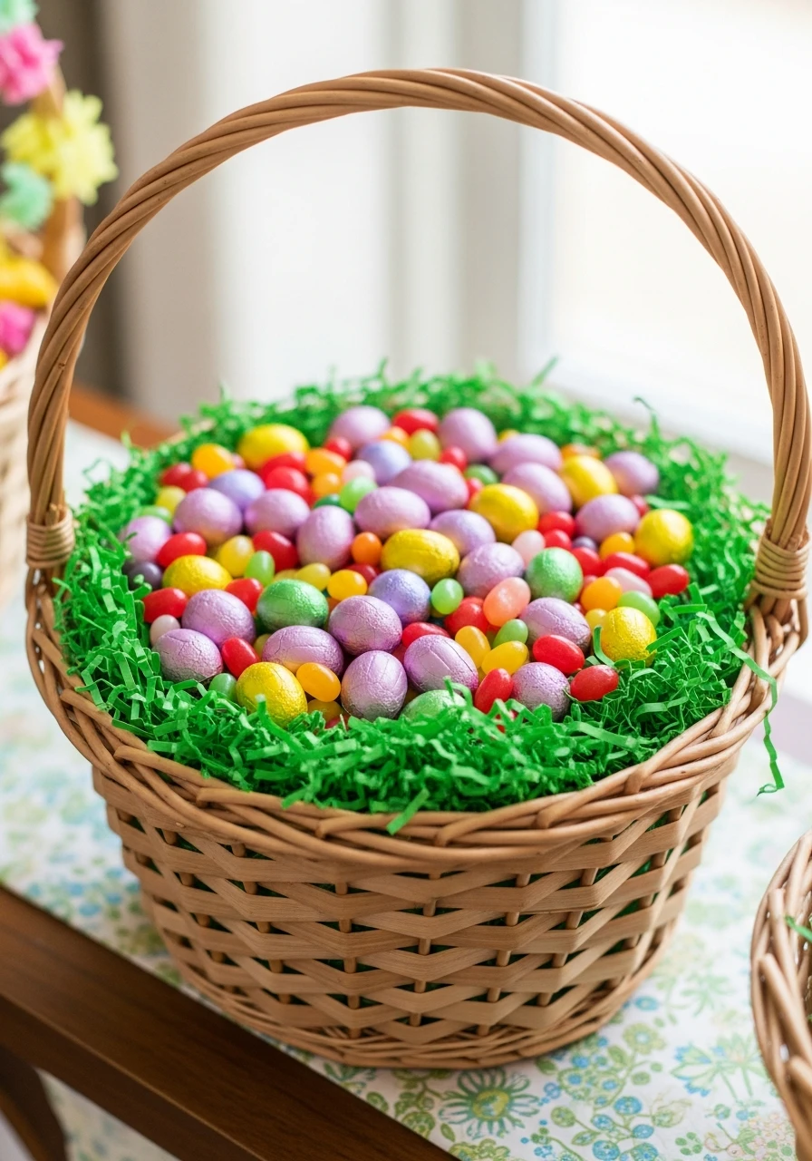 Traditional Candy Basket Fun - 50 Creative Easter Basket Ideas for Everyone