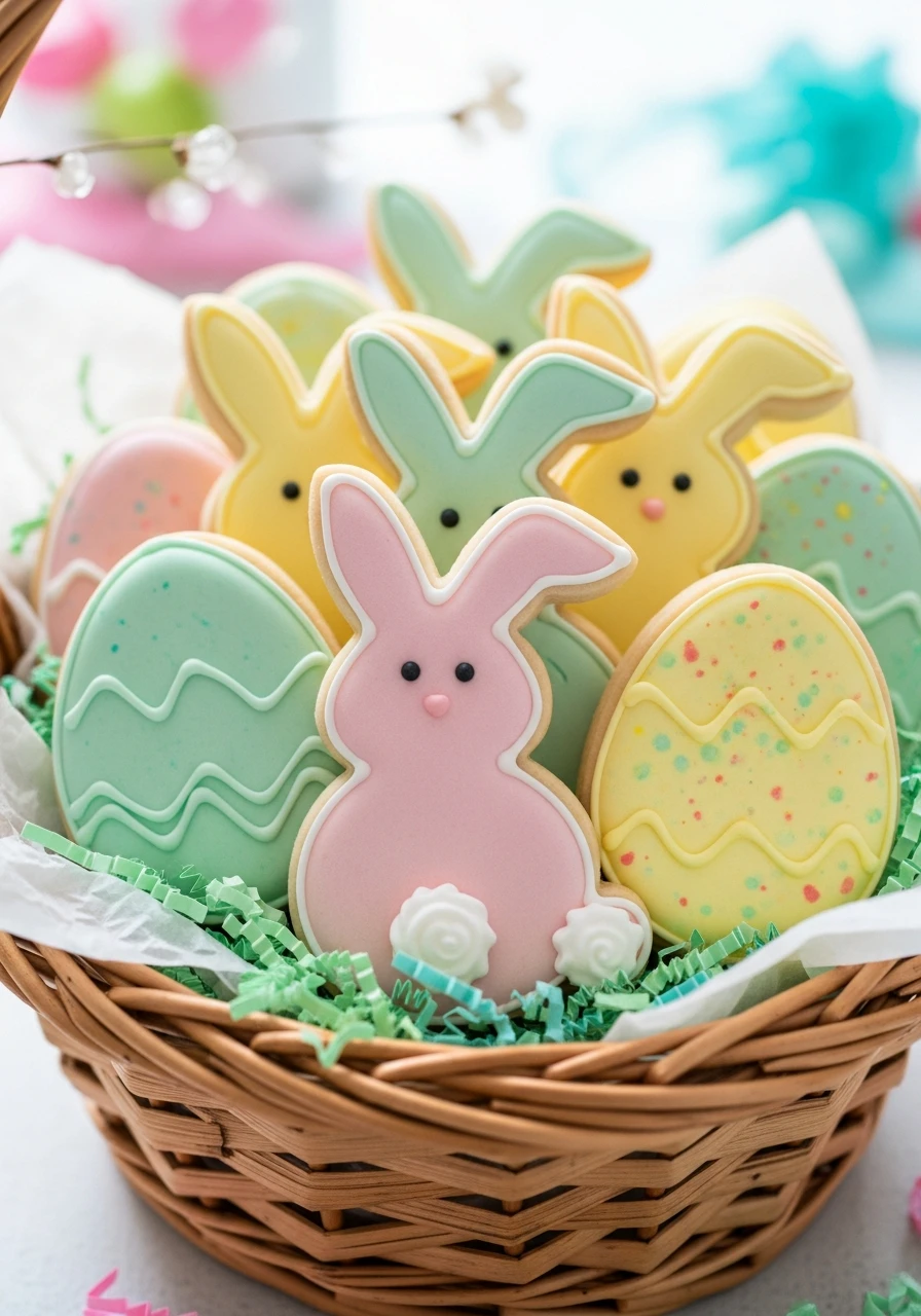 Baked Bunny Cookies - 50 Creative Easter Basket Ideas for Everyone