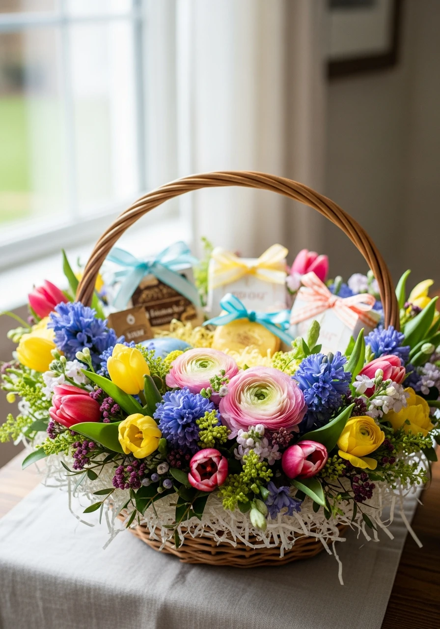 Fresh Flower Style - 50 Creative Easter Basket Ideas for Everyone