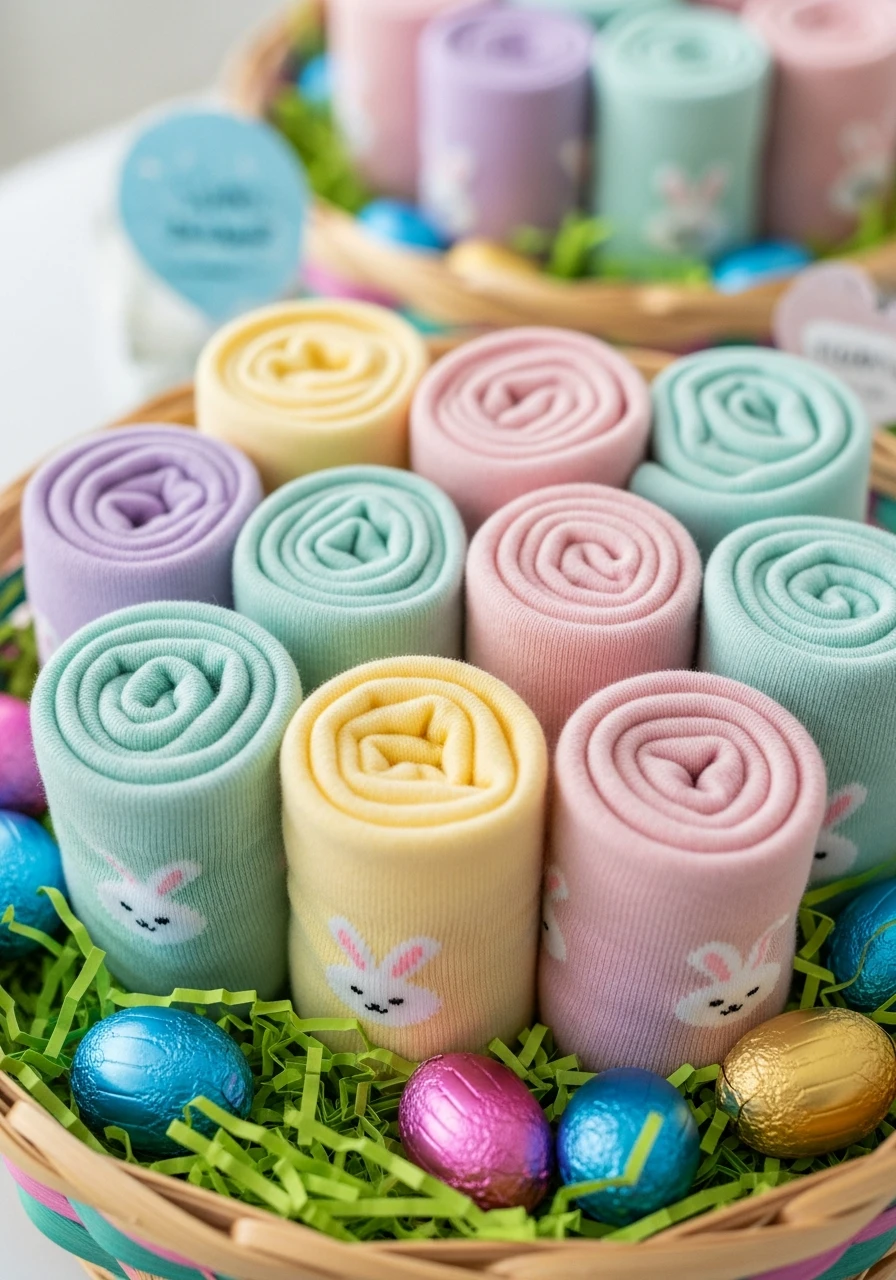 Practical Pastel Socks - 50 Creative Easter Basket Ideas for Everyone