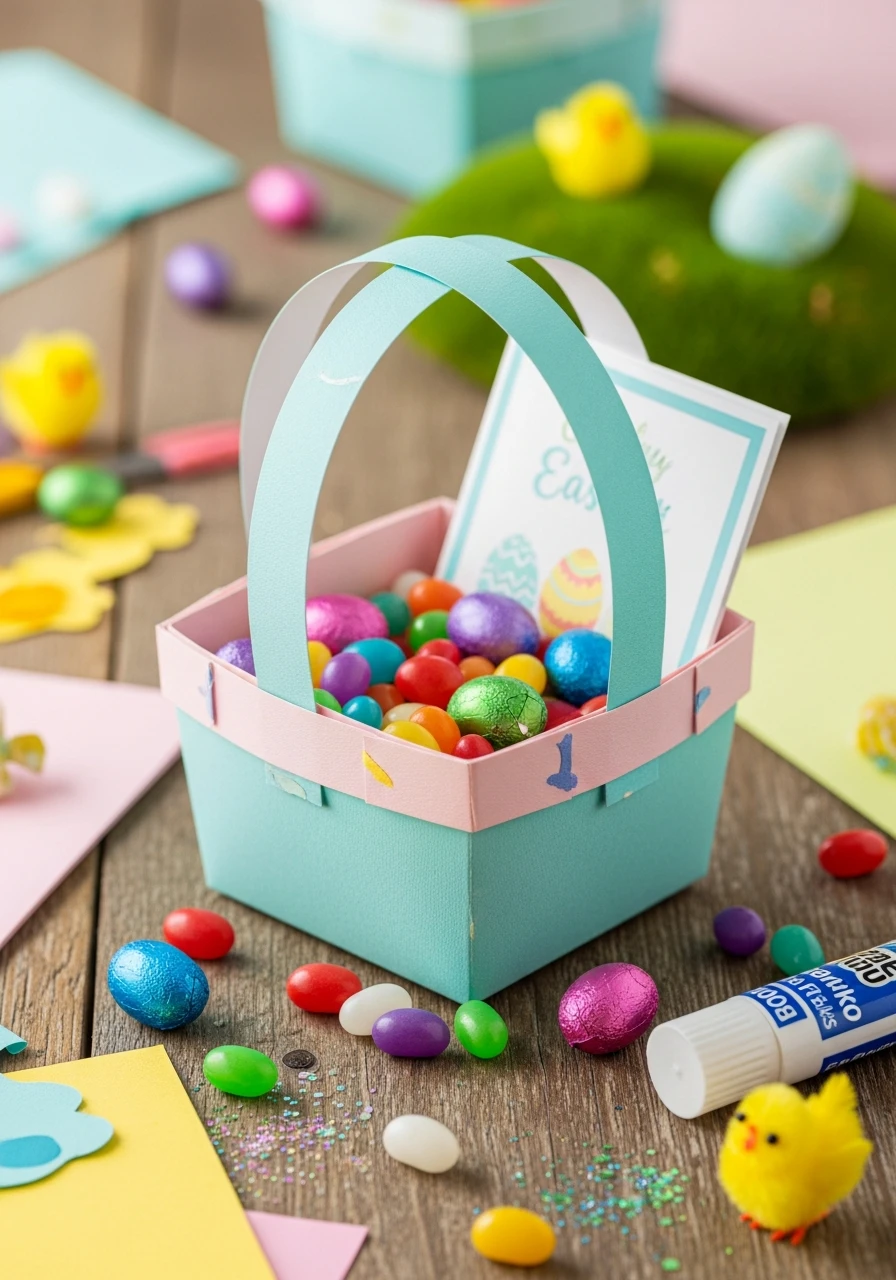 Simple Paper Container - 50 Creative Easter Basket Ideas for Everyone