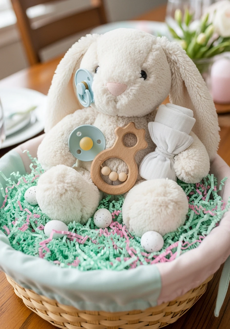 Cozy Bunny Centerpiece - 50 Creative Easter Basket Ideas for Everyone