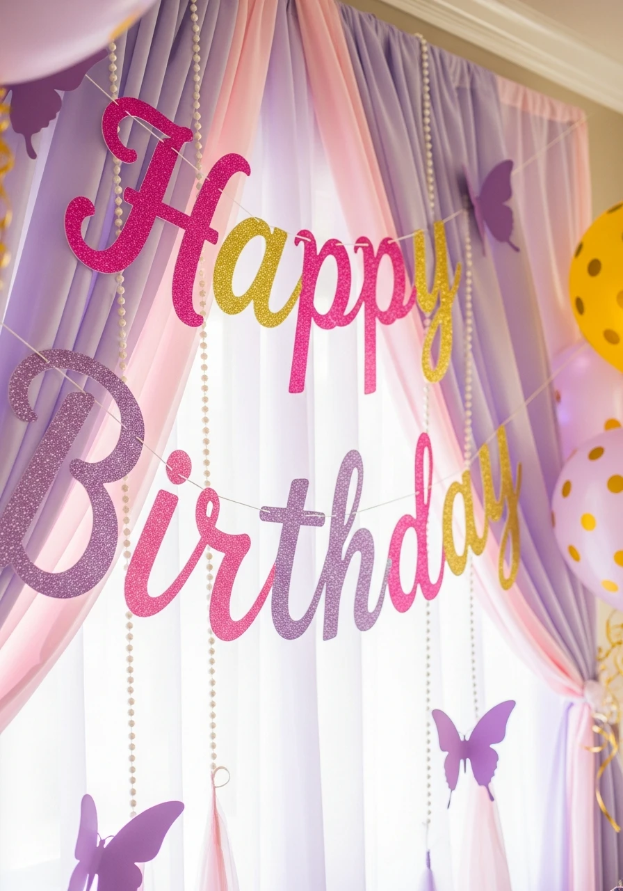 Hang a Sparkling Banner - Fancy Nancy birthday party ideas: 50 Ways to Go Ooh-La-La!