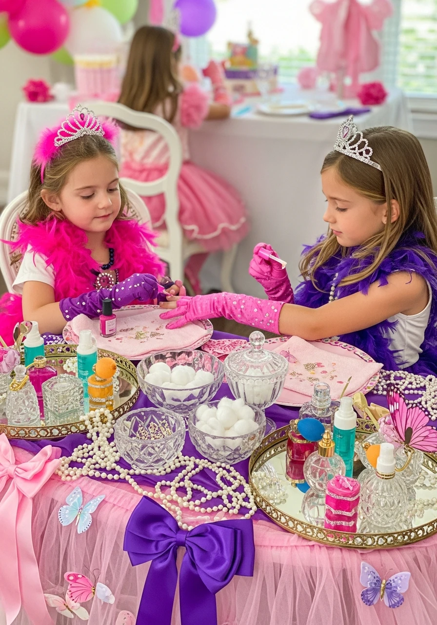 Spa Activity Station - Fancy Nancy birthday party ideas: 50 Ways to Go Ooh-La-La!