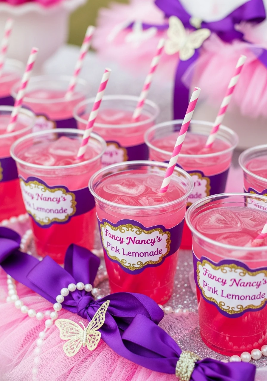 Posh Party Drinks - Fancy Nancy birthday party ideas: 50 Ways to Go Ooh-La-La!