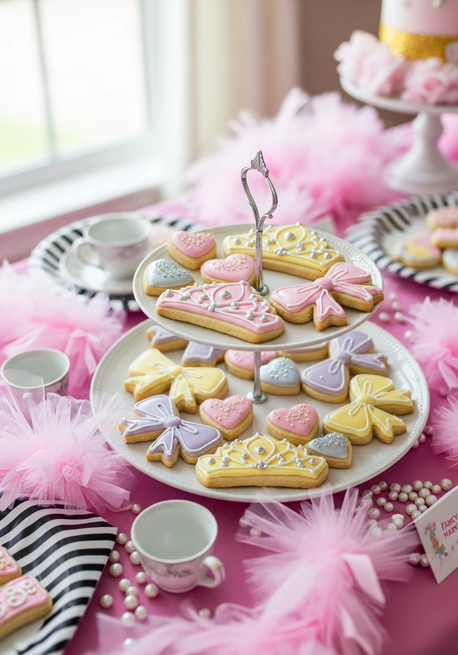 Tiara and Bow Cookies - Fancy Nancy birthday party ideas: 50 Ways to Go Ooh-La-La!