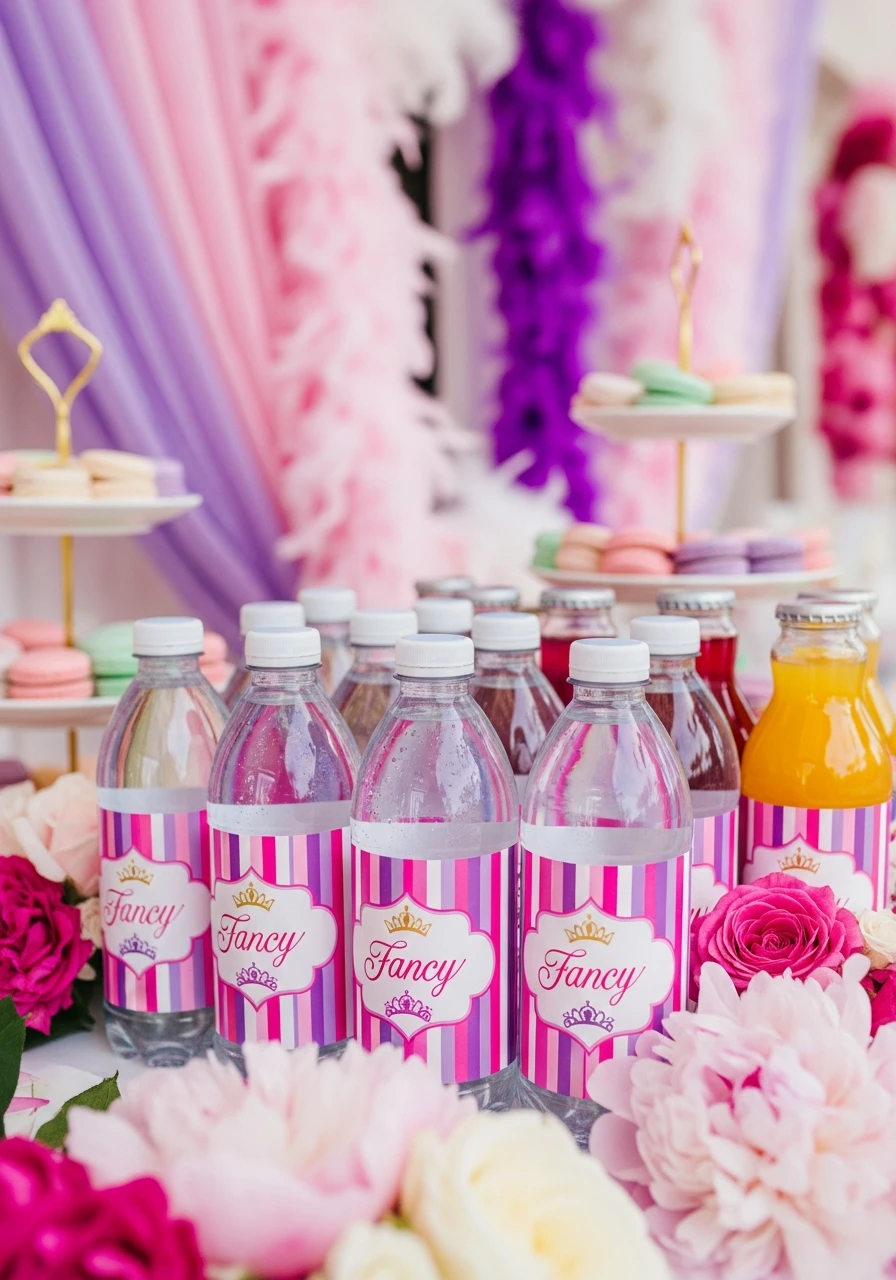 Personalized Drink Labels - Fancy Nancy birthday party ideas: 50 Ways to Go Ooh-La-La!