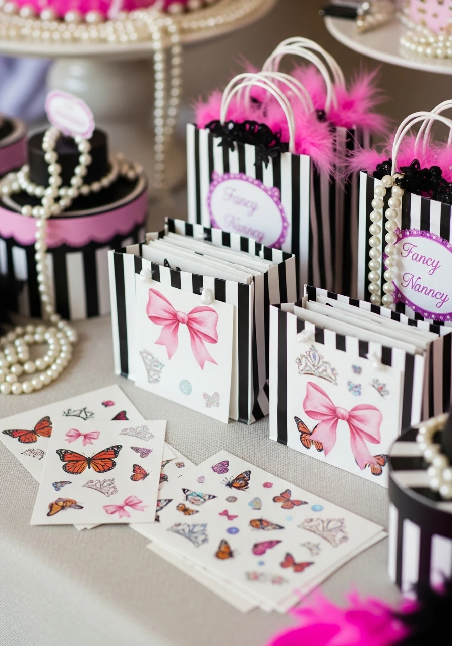 Bow and Butterfly Tattoos - Fancy Nancy birthday party ideas: 50 Ways to Go Ooh-La-La!