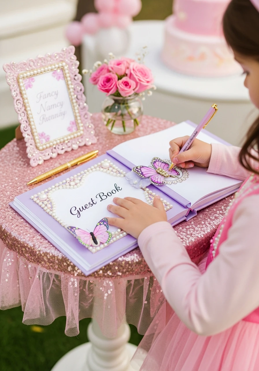 Use an Elegant Guest Book - Fancy Nancy birthday party ideas: 50 Ways to Go Ooh-La-La!