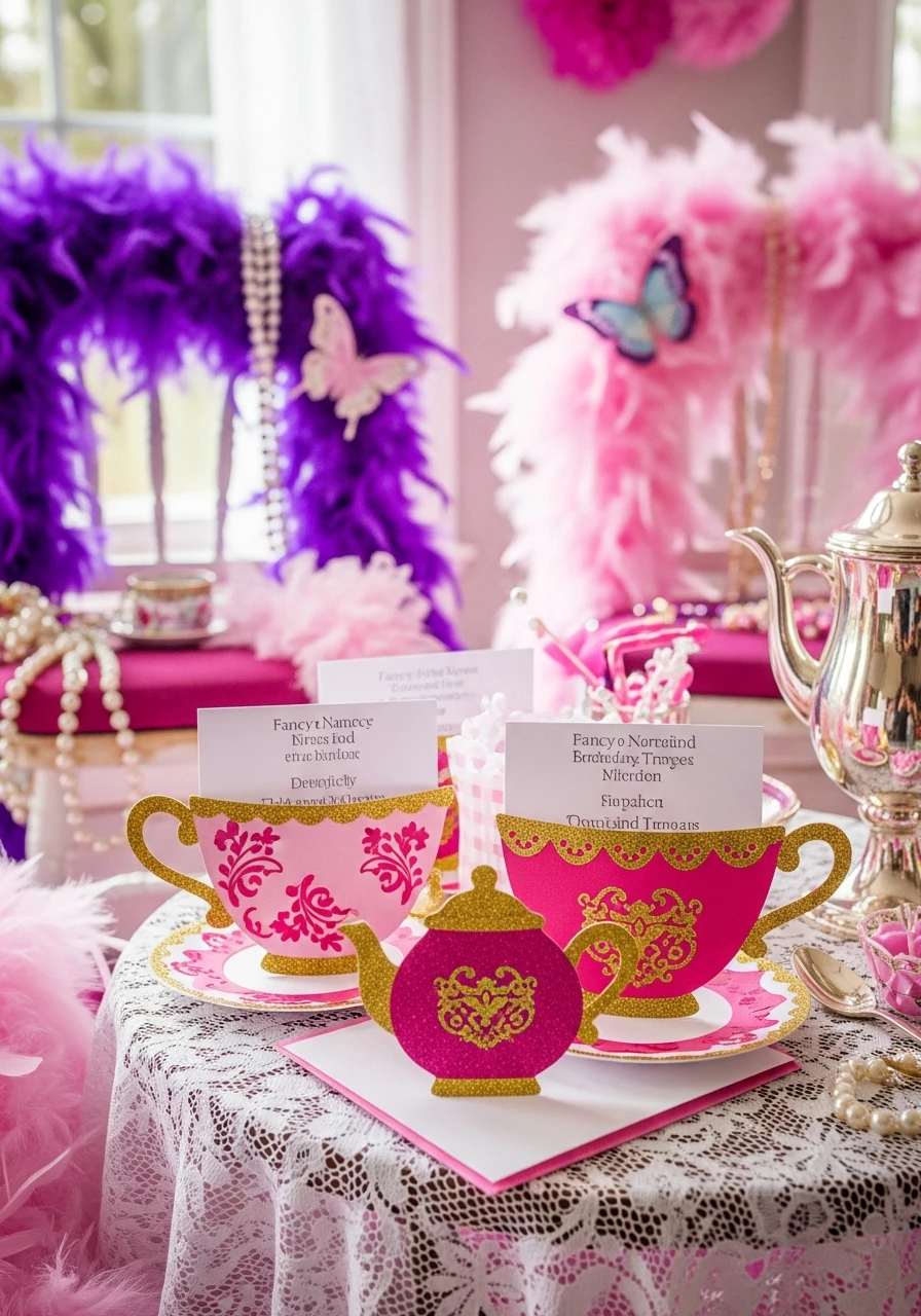 Teacup Invitation Shapes - Fancy Nancy birthday party ideas: 50 Ways to Go Ooh-La-La!