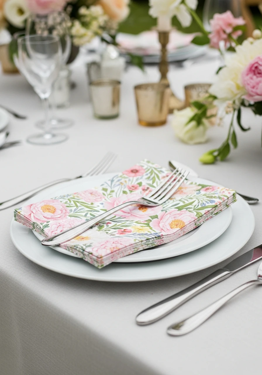 Floral Print Napkins - The Ultimate Floral Birthday Party Planning Guide