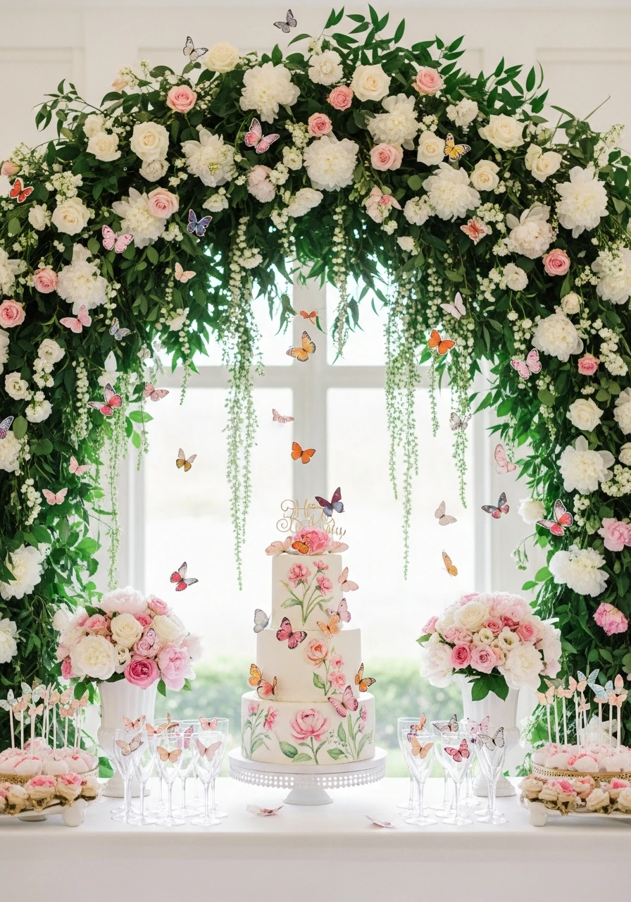 Butterfly Accents Everywhere - The Ultimate Floral Birthday Party Planning Guide