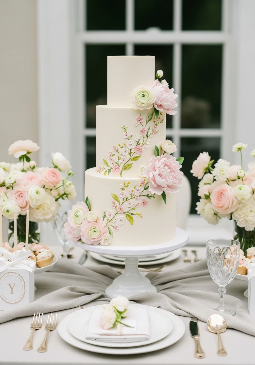 Painted Floral Cake - The Ultimate Floral Birthday Party Planning Guide