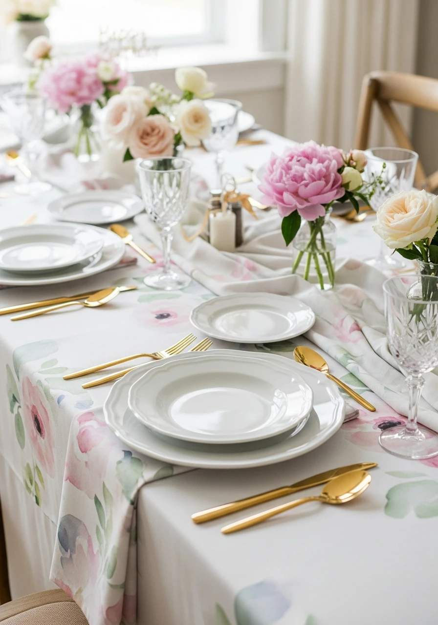Floral Pattern Tablecloth - The Ultimate Floral Birthday Party Planning Guide