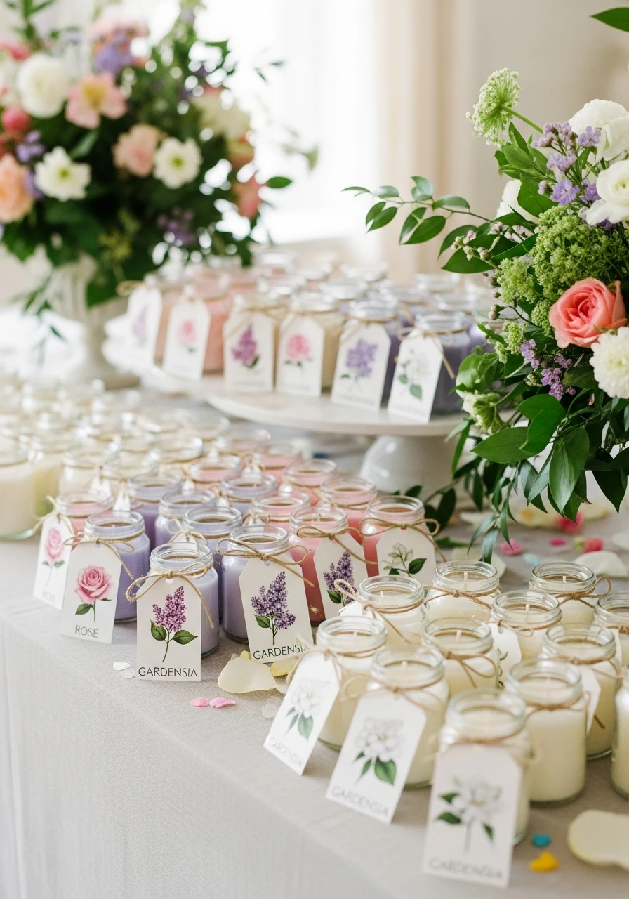 Scented Candle Favors - The Ultimate Floral Birthday Party Planning Guide