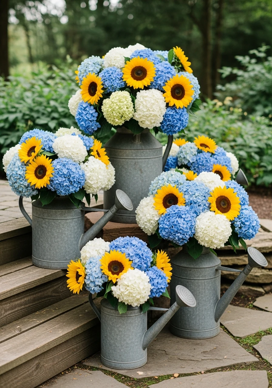 Repurposed Watering Cans - 35 Brilliant Garden Party Decorations You Need