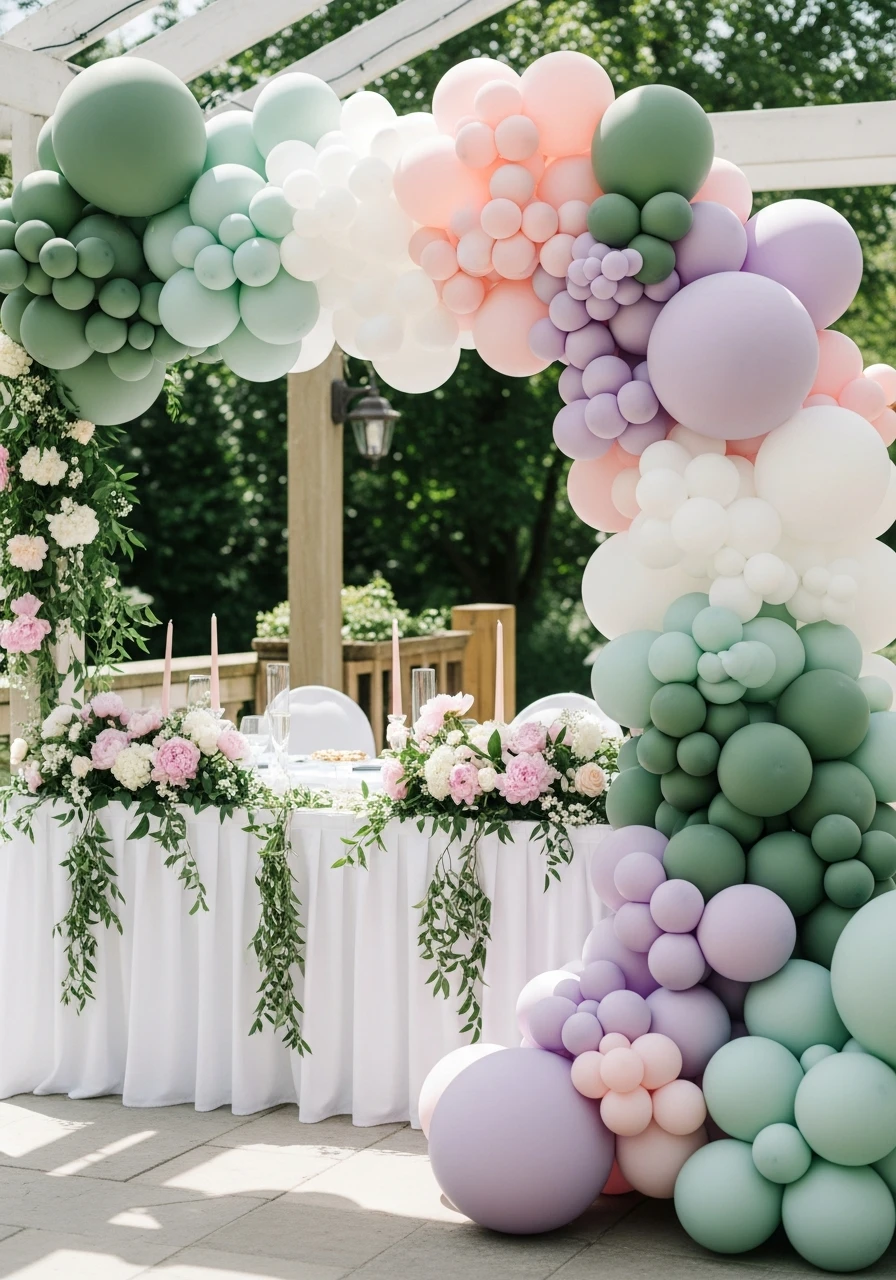 Balloon Garland Arch - 35 Brilliant Garden Party Decorations You Need
