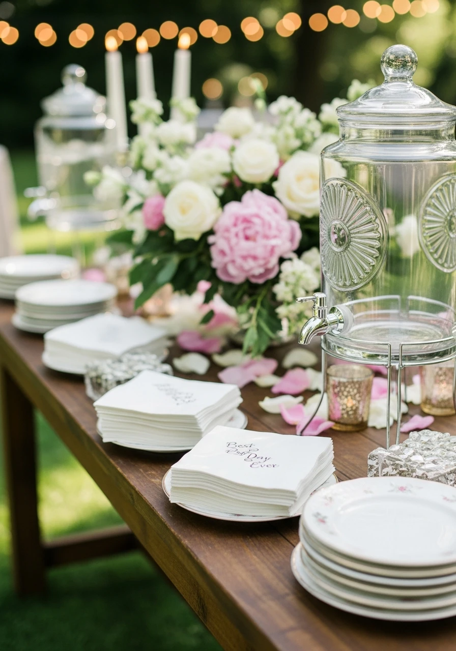 Personalized Napkins - 35 Brilliant Garden Party Decorations You Need