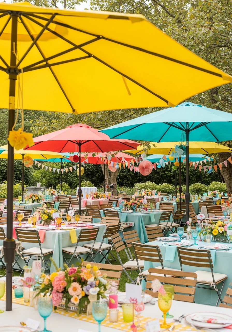Umbrella Shade Canopy - 35 Brilliant Garden Party Decorations You Need