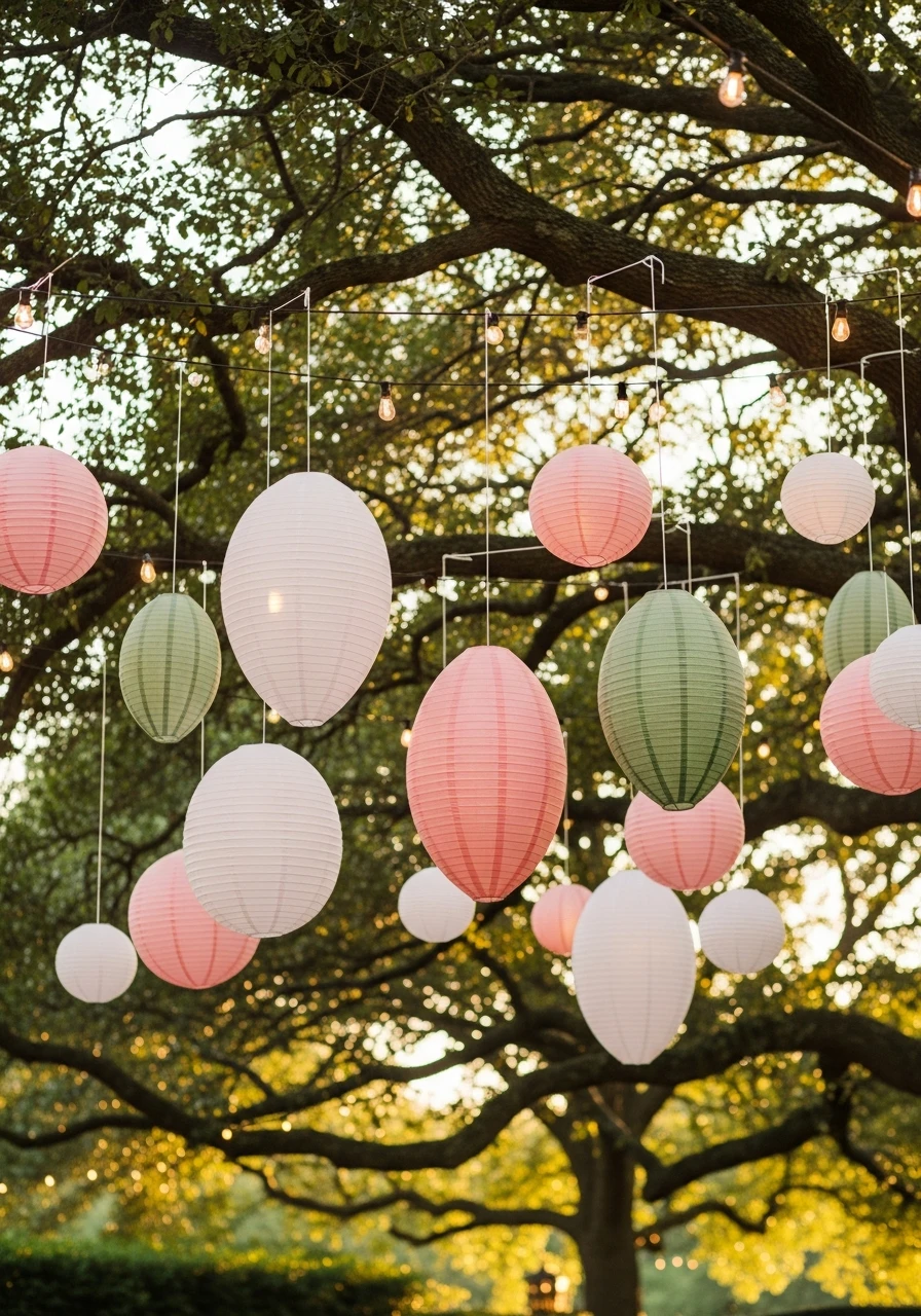 Hanging Paper Lanterns - 35 Brilliant Garden Party Decorations You Need
