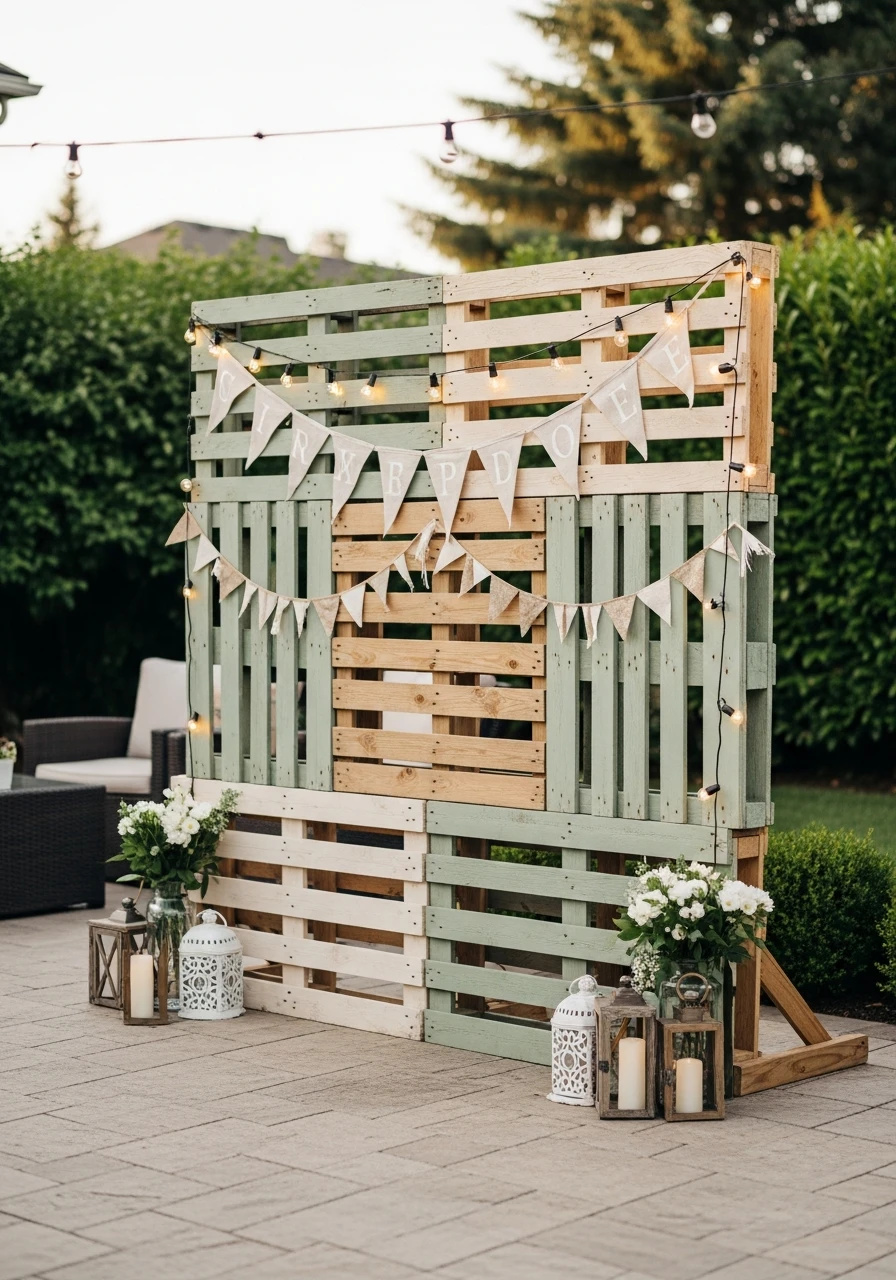 Rustic Wooden Pallet Backdrop