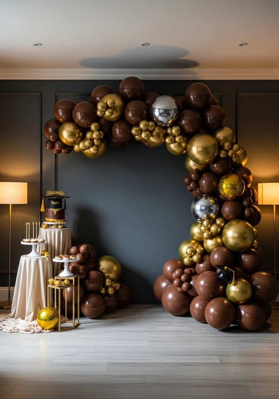 Chocolate & Gold Balloons