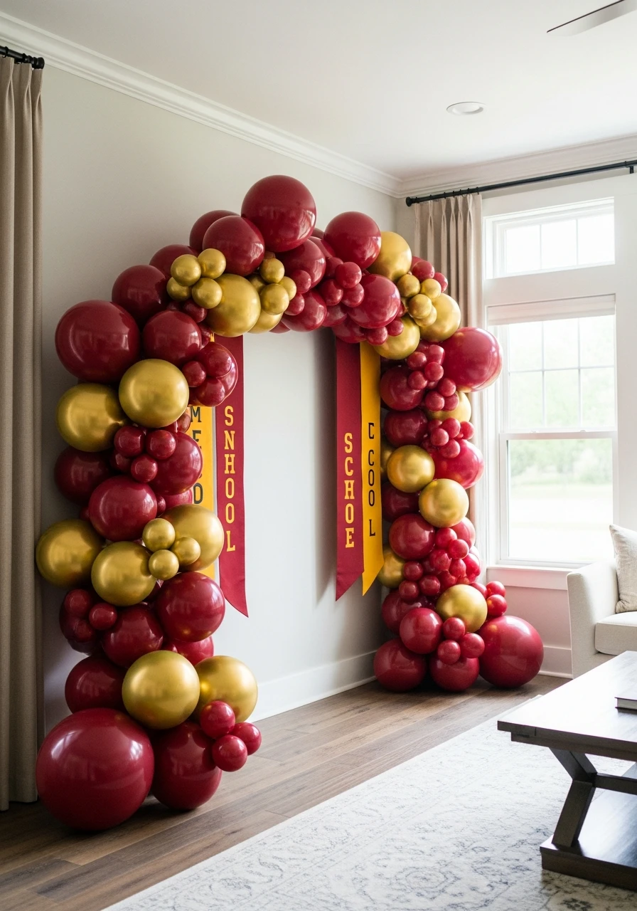 School Colors Balloon Arch