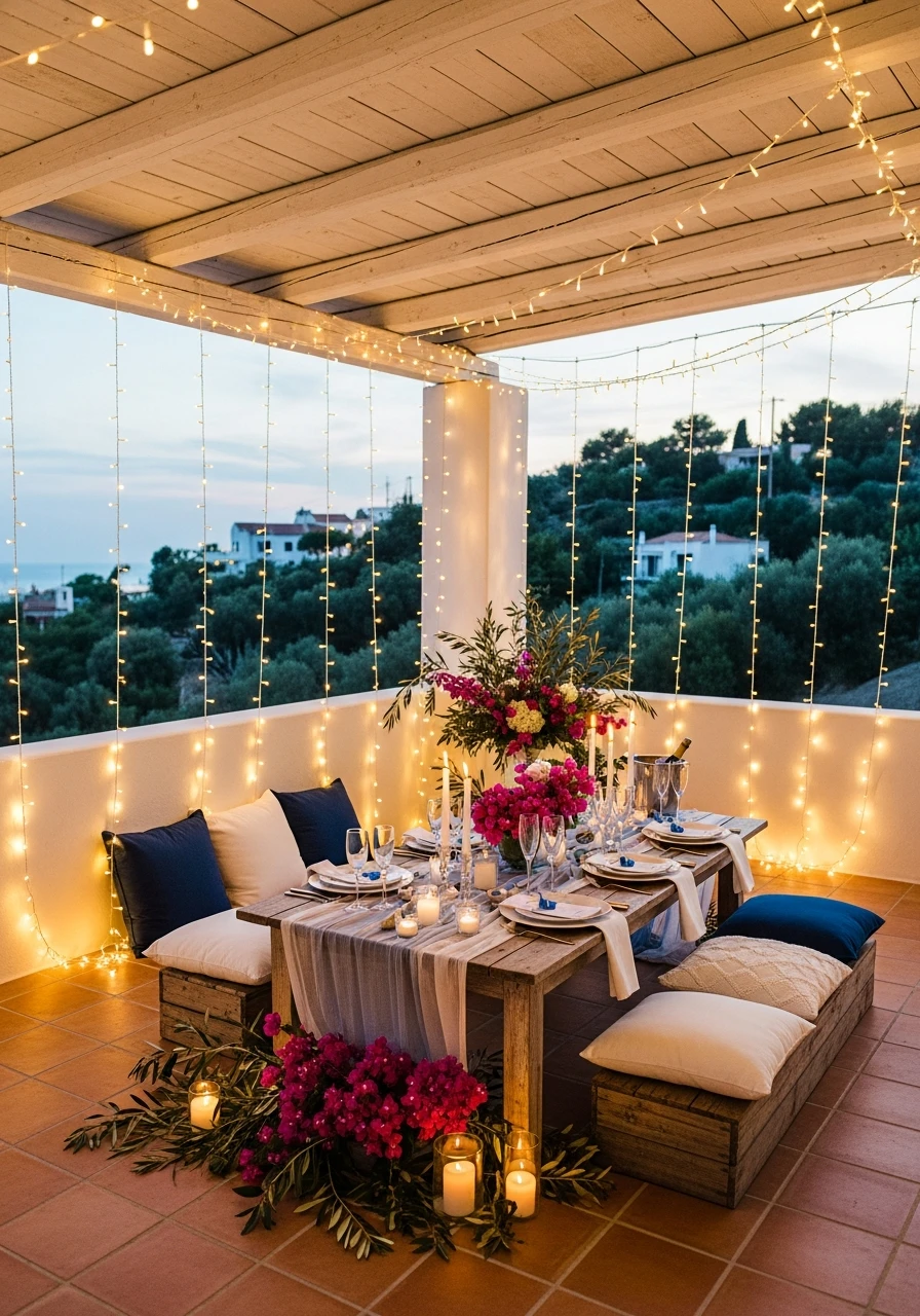 Fairy Light Terrace Party