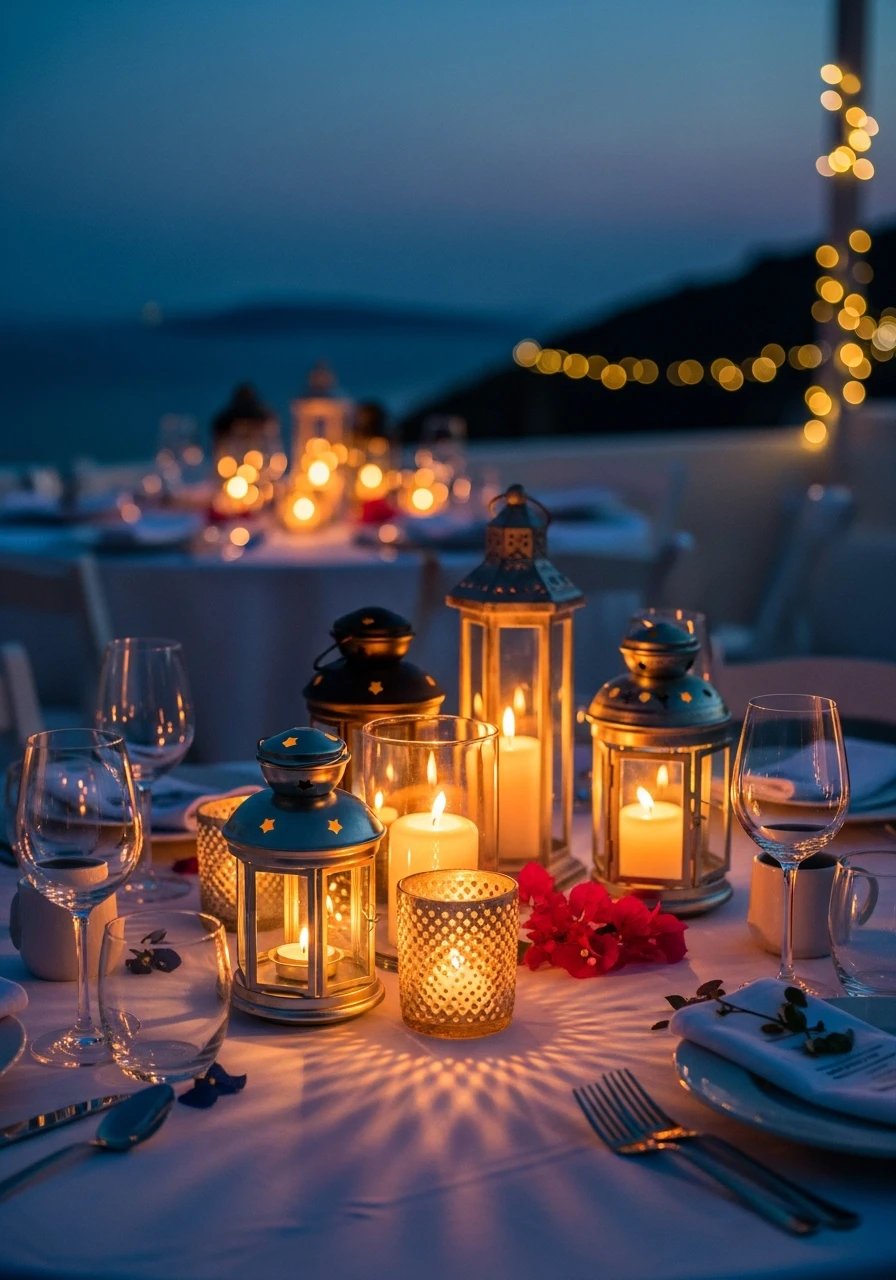 Lantern & Candle Centerpieces