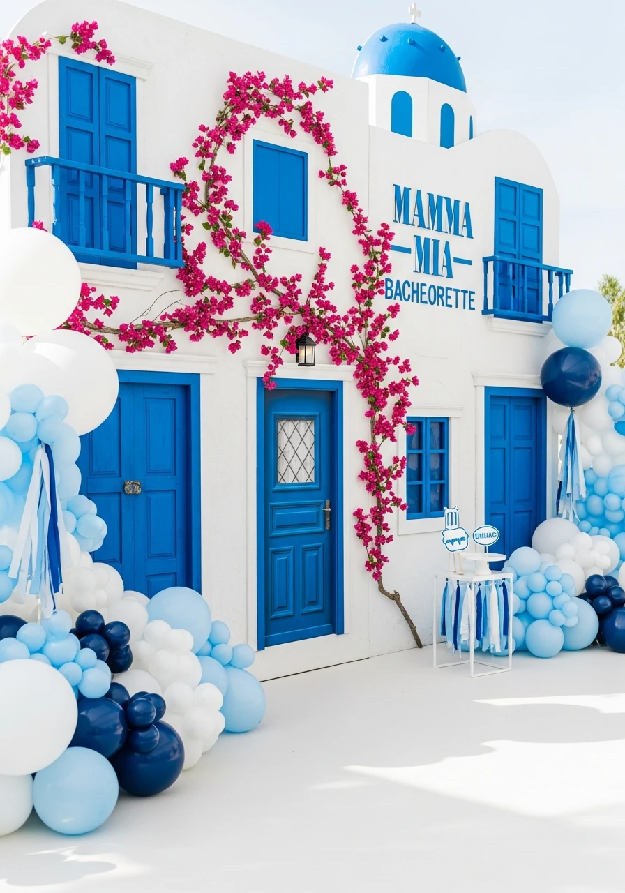 Blue Door Village Backdrop