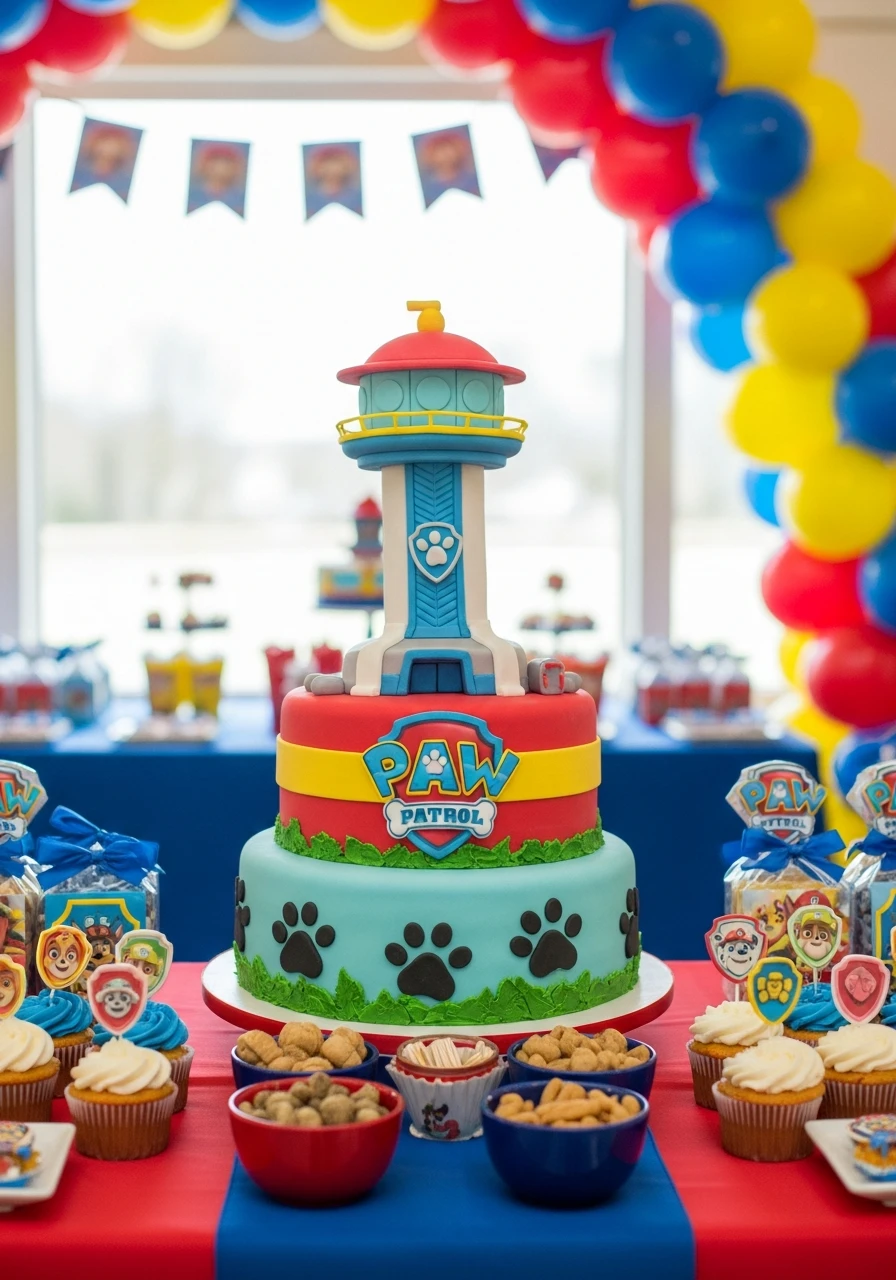 Heroic Birthday Cake - 35 Amazing Paw Patrol Party Ideas for a Heroic Birthday