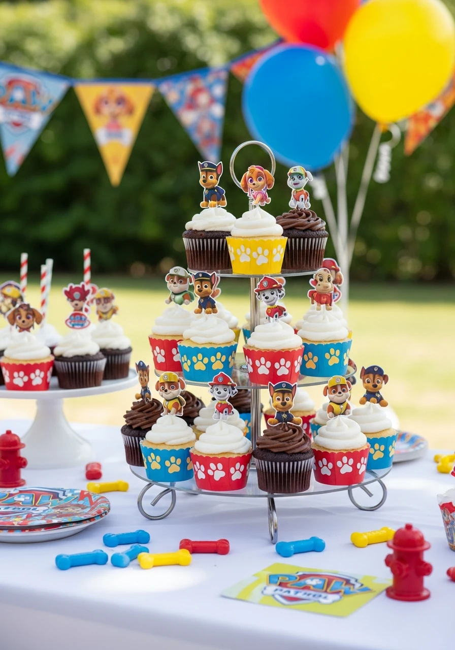 Easy Cupcake Toppers - 35 Amazing Paw Patrol Party Ideas for a Heroic Birthday