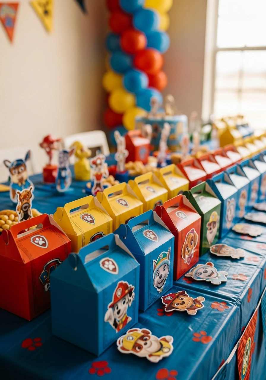 Individual Snack Boxes - 35 Amazing Paw Patrol Party Ideas for a Heroic Birthday