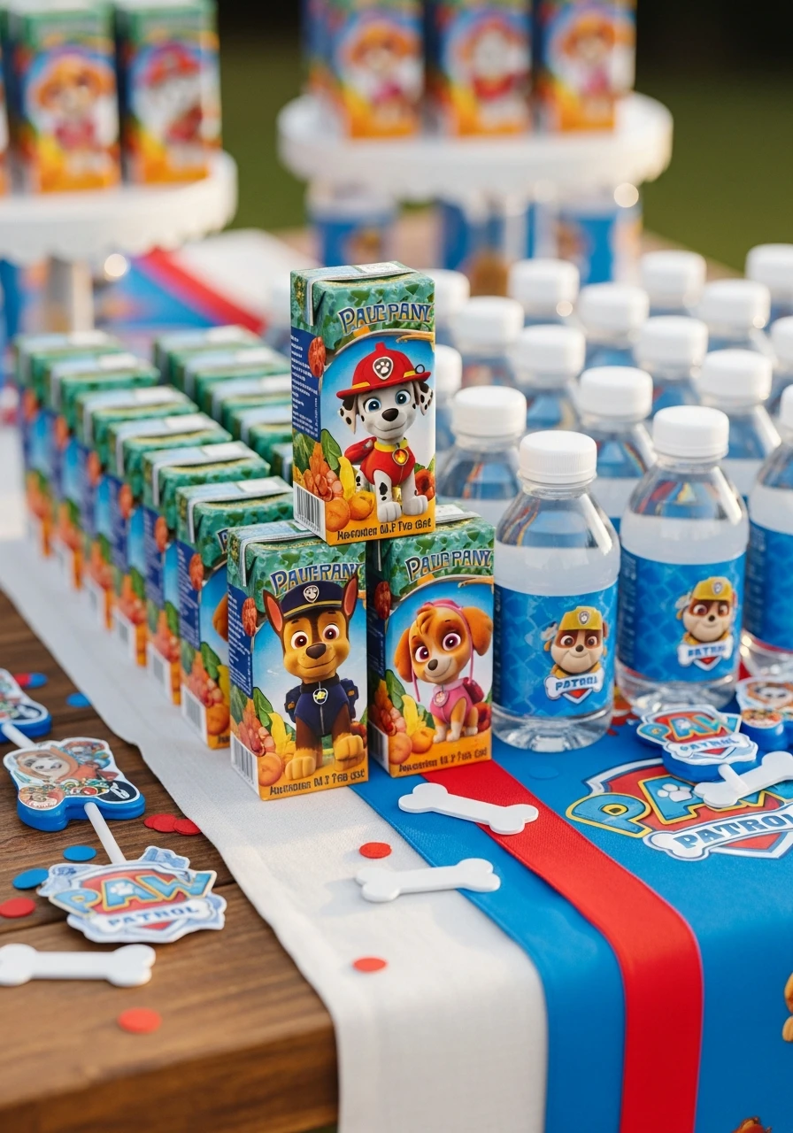 Custom Drink Labels - 35 Amazing Paw Patrol Party Ideas for a Heroic Birthday