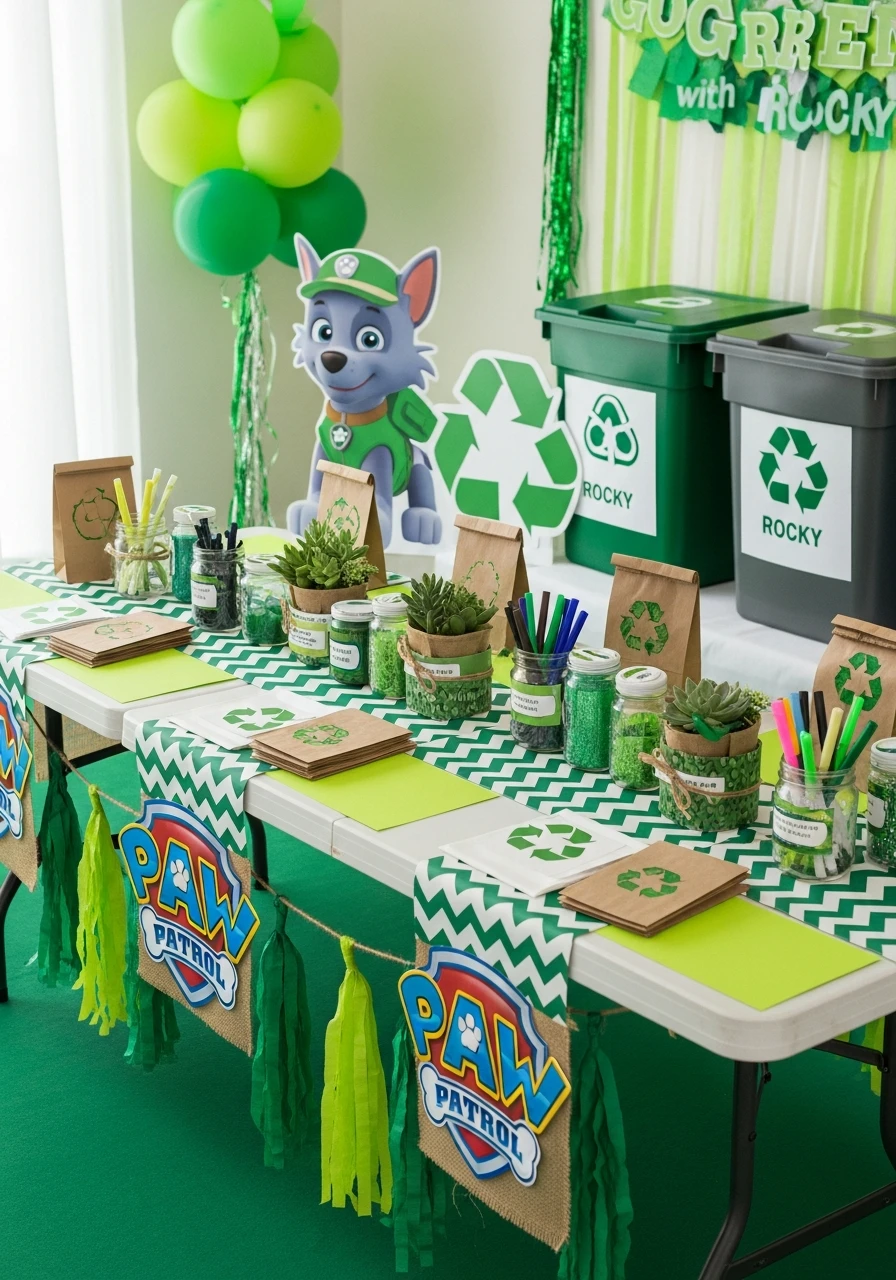 Go Green with Rocky - 35 Amazing Paw Patrol Party Ideas for a Heroic Birthday