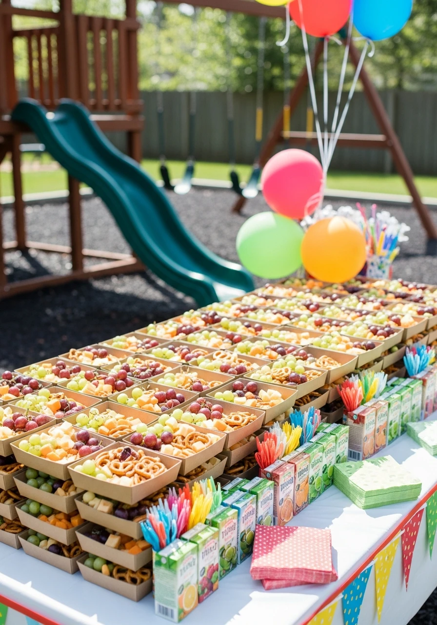 Individual Snack Boxes for Outdoor Serving