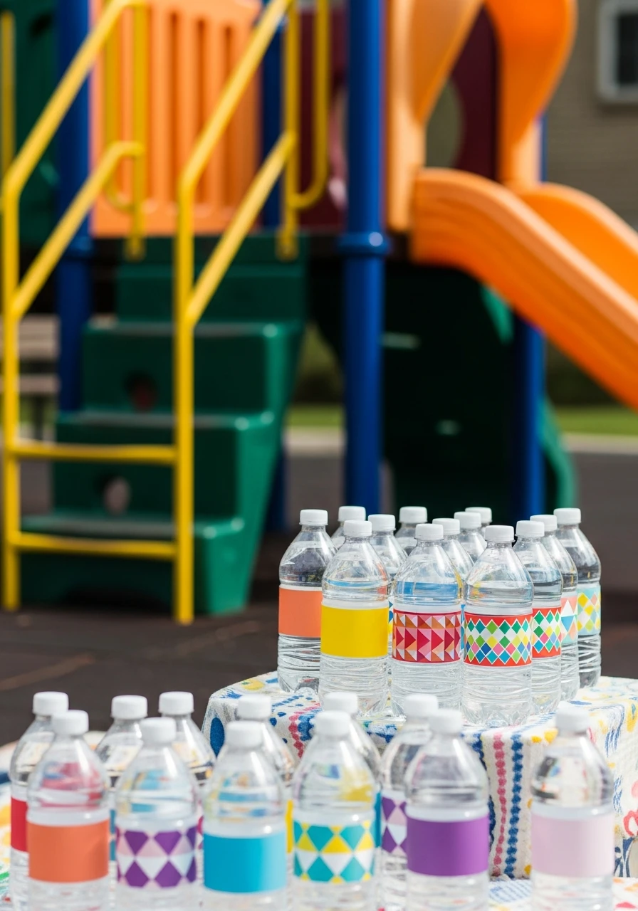 Water Bottle Labels Matching Party Theme
